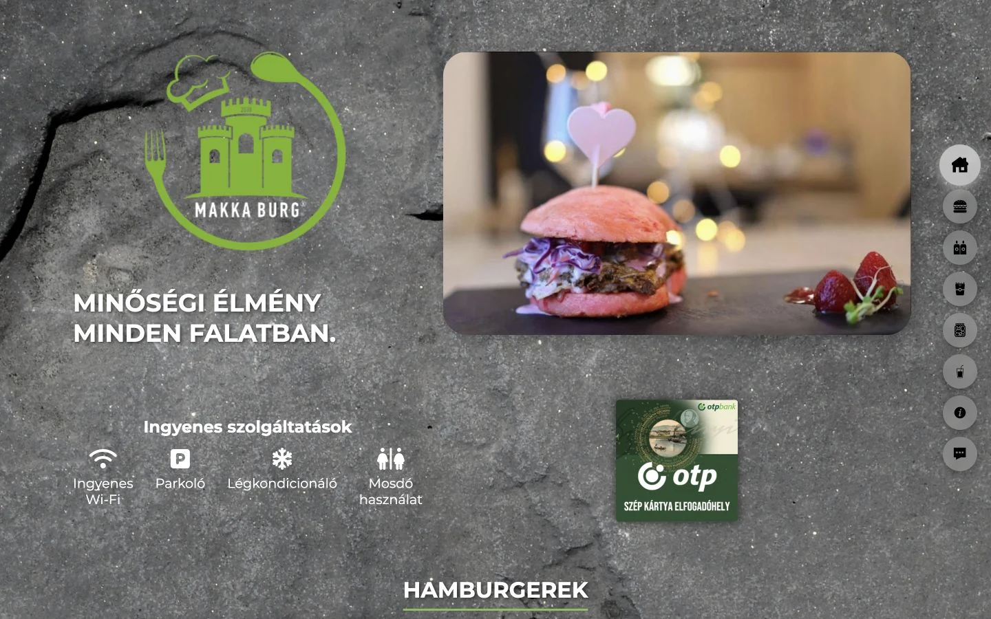 Makka Burg valódi weboldala laptopon bemutatva
